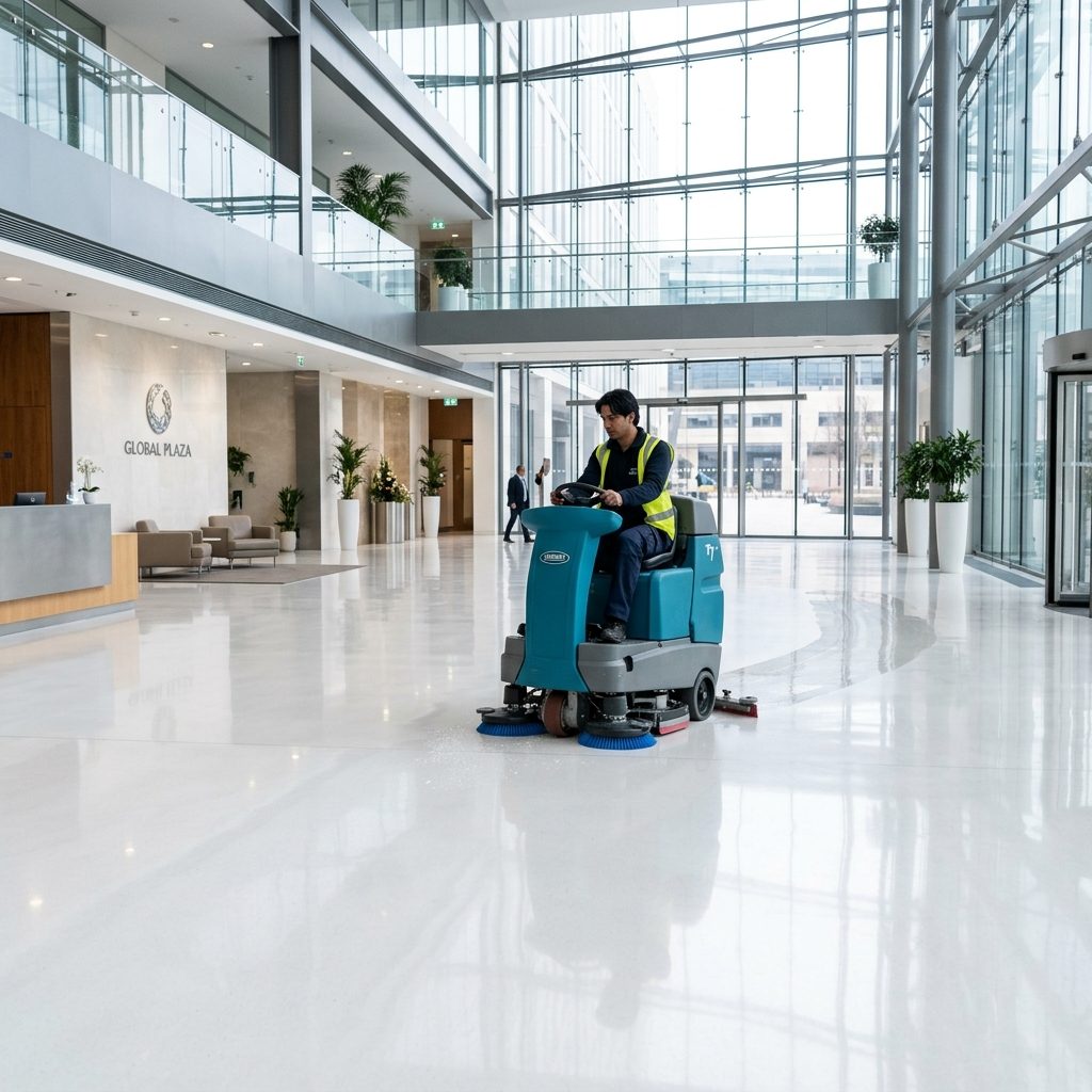 Grundreinigung mit Poliermaschine